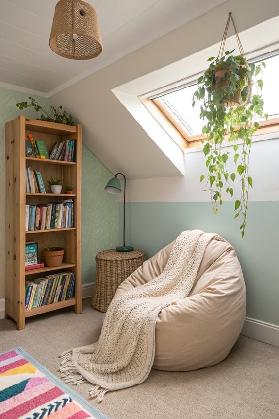 cozy corner reading nook