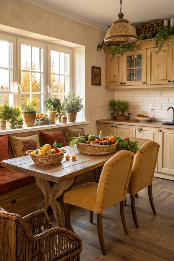cozy kitchen seating options