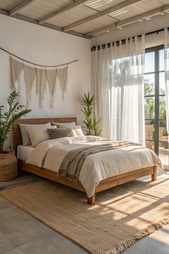cozy organic fabric layers
