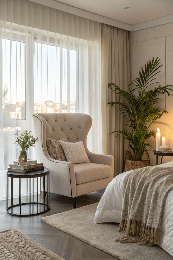 cozy reading nook setup
