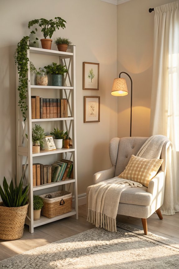 cozy reading nook setup