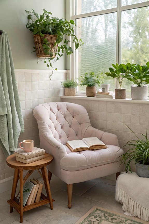 cozy reading nook setup