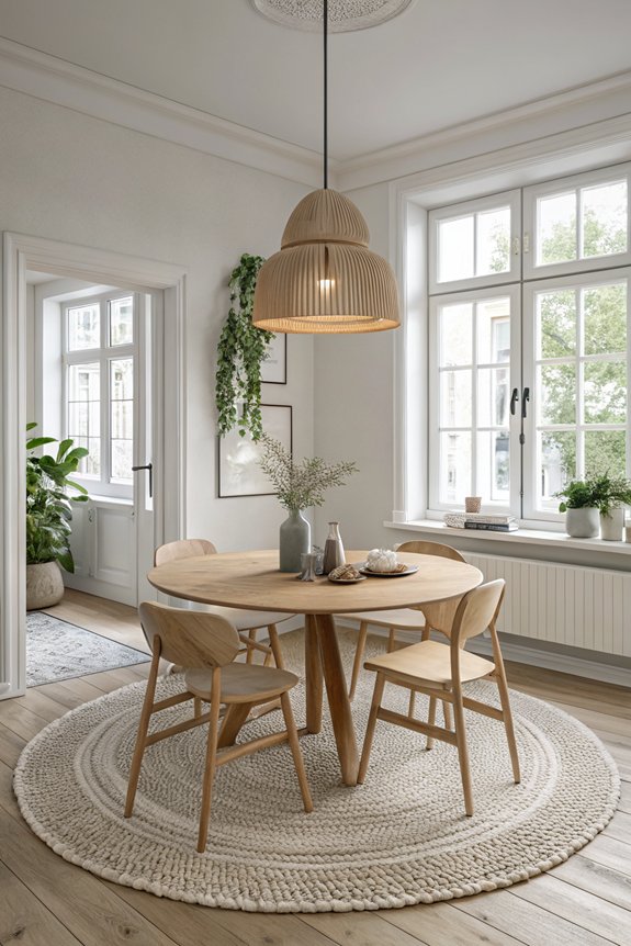 cozy round dining gatherings