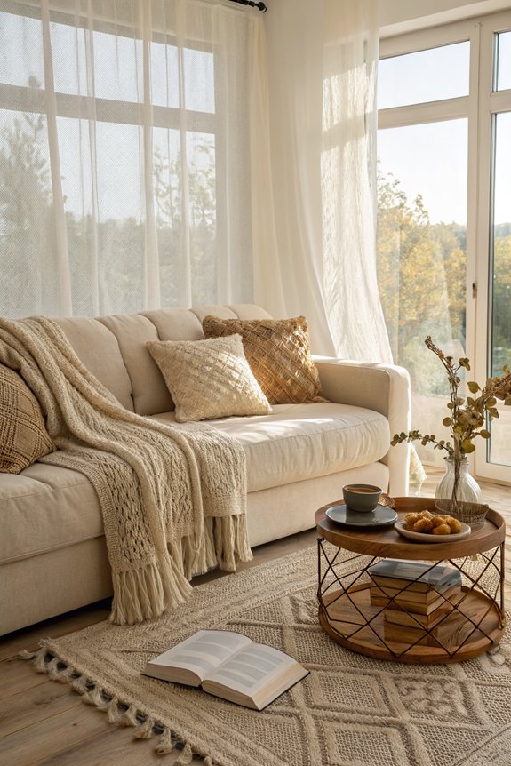 cozy soft textile layers