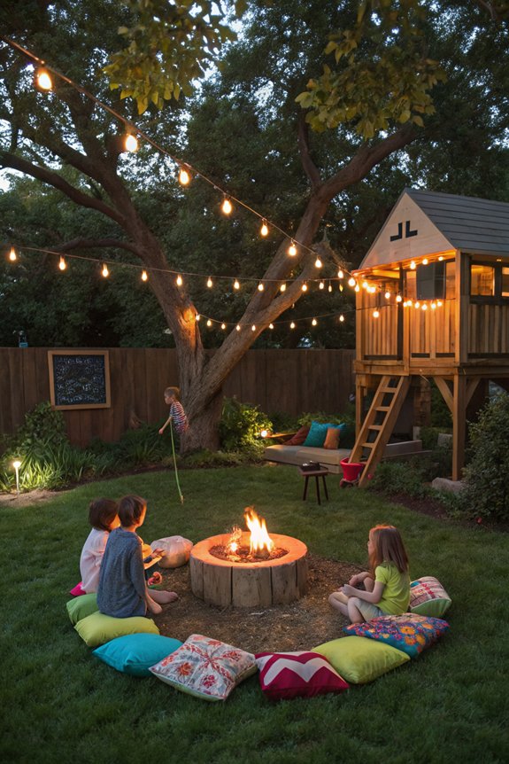 cozy storytelling by fire