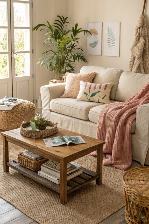 cozy throw blanket styling