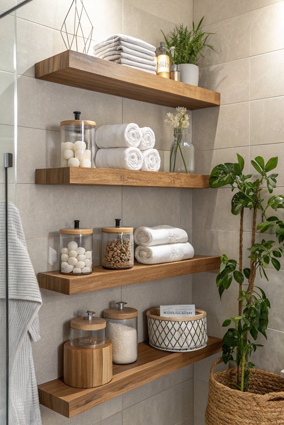 creative bathroom shelving ideas
