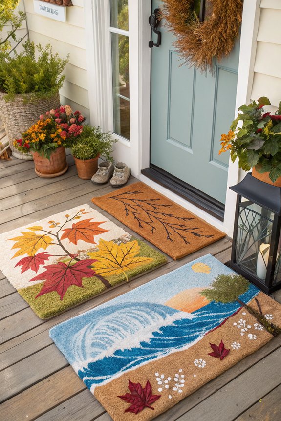 creative door mat displays