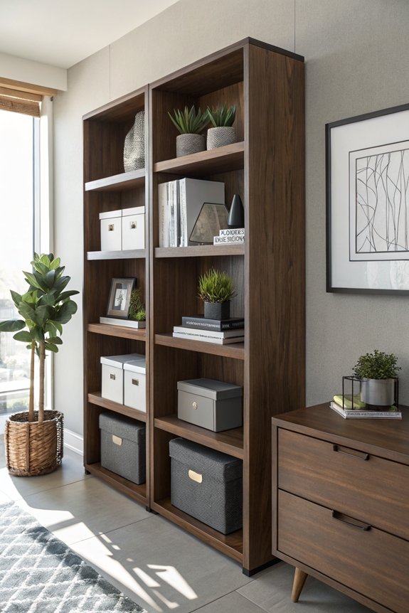decorative and functional shelving
