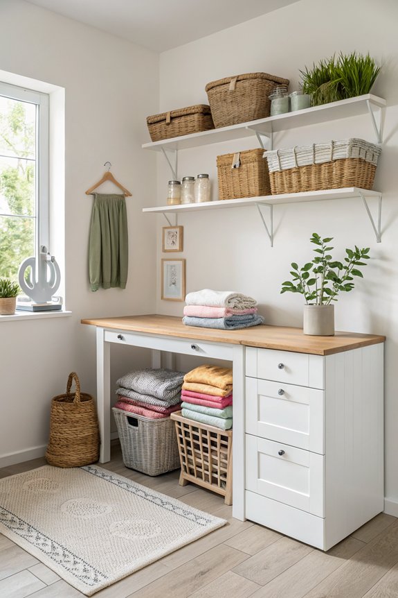 dedicated laundry folding space