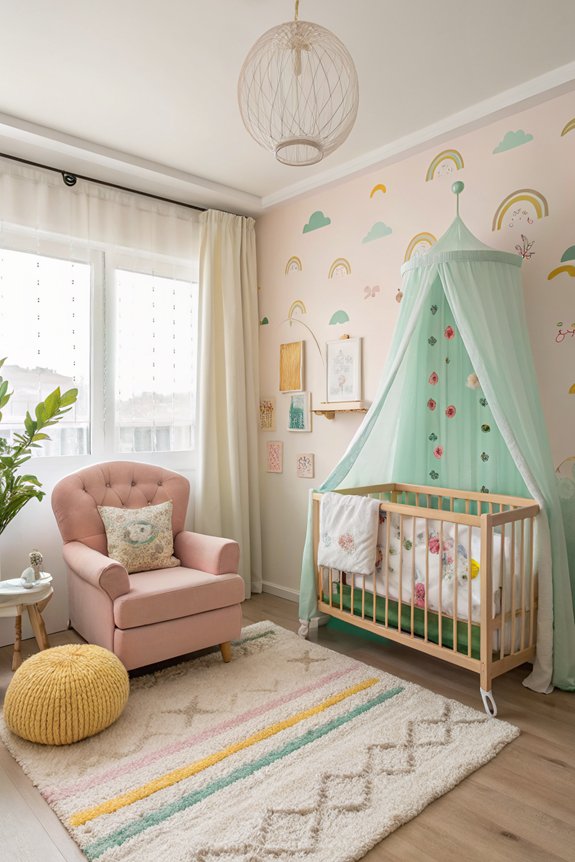 dreamy pastel nursery palette