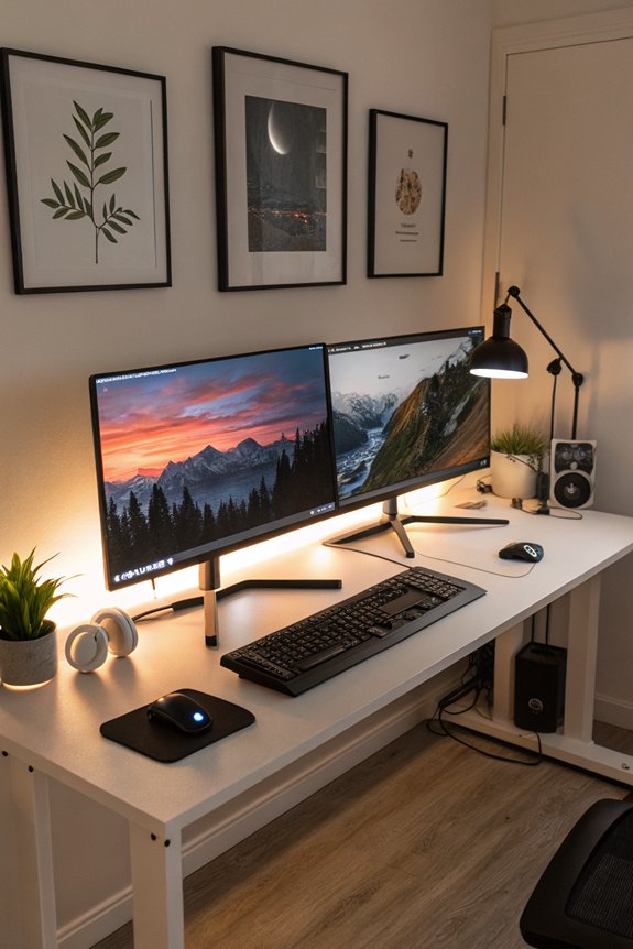dual monitor workspace setup