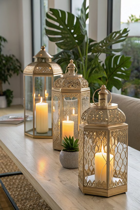 elegant glass candle lanterns