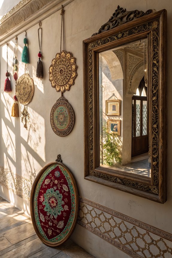 elegant mirrors create depth