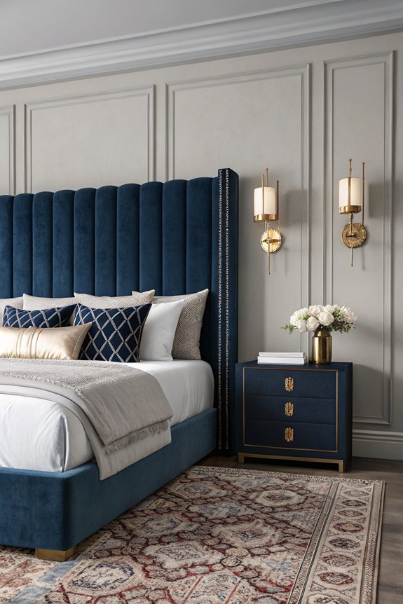 elegant statement headboard styling
