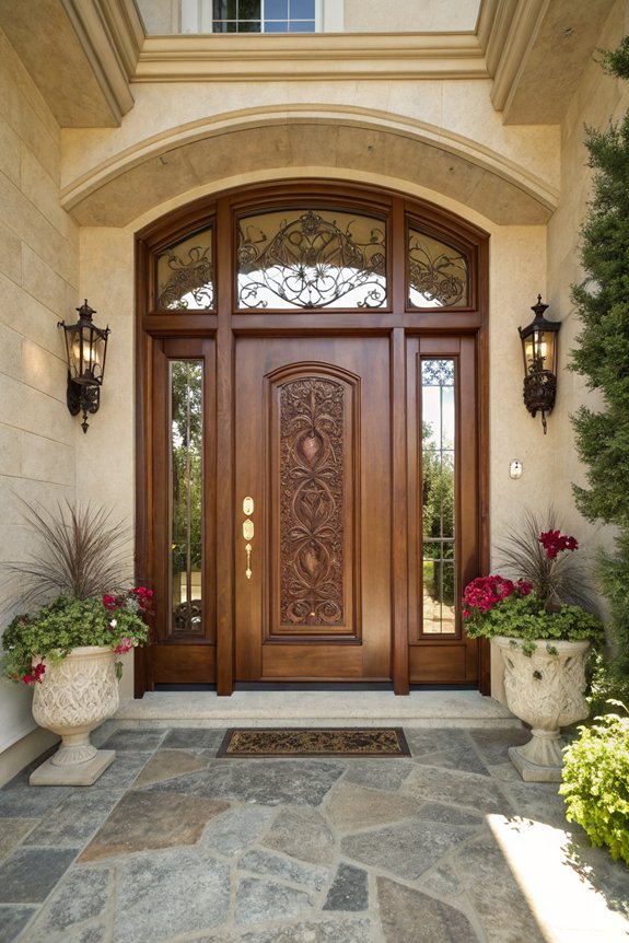 elevate entryway with statement door