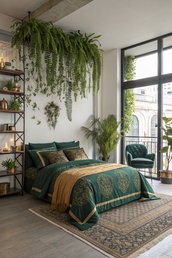 enhance bedroom with greenery