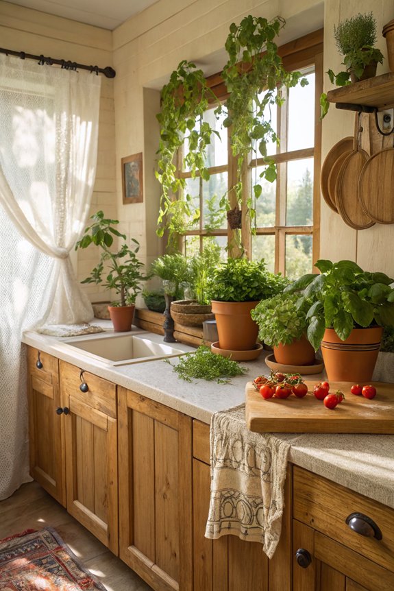 enhance kitchen with plants