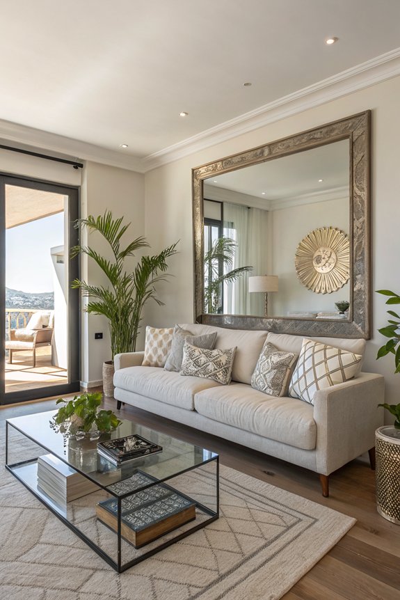 enhance space with mirrors