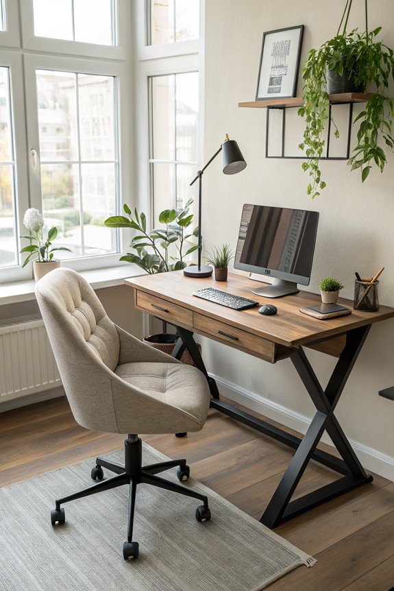 ergonomic desk for comfort