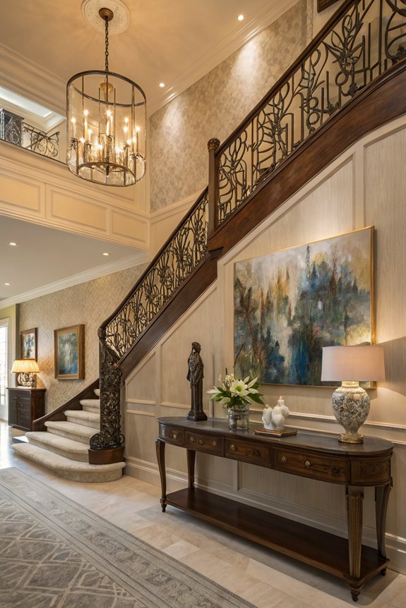expressive entryway wall art