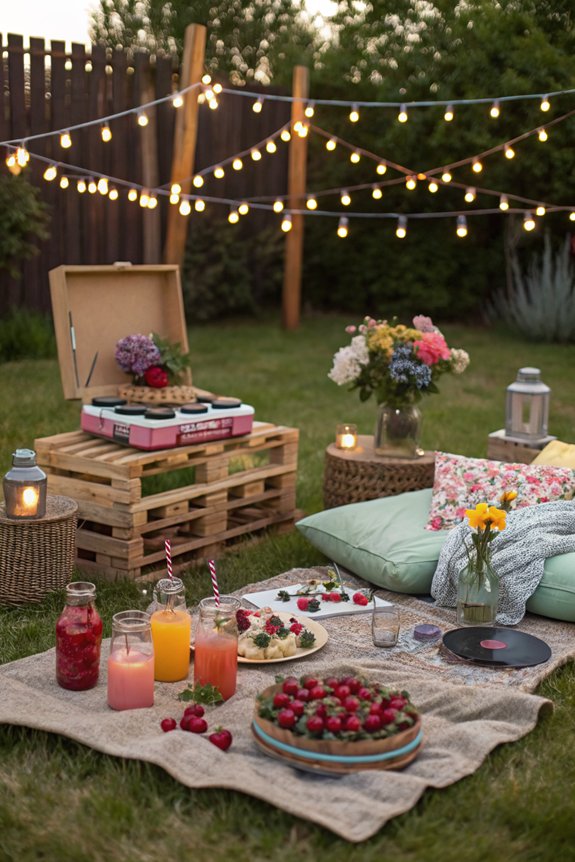 festival themed backyard wedding