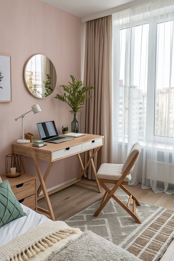 folding desk space saving solution