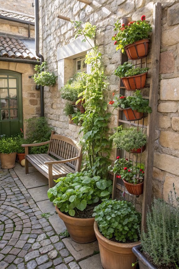 functional edible courtyard garden