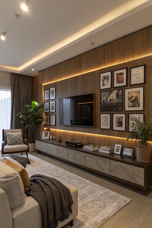 gallery wall enhances decor