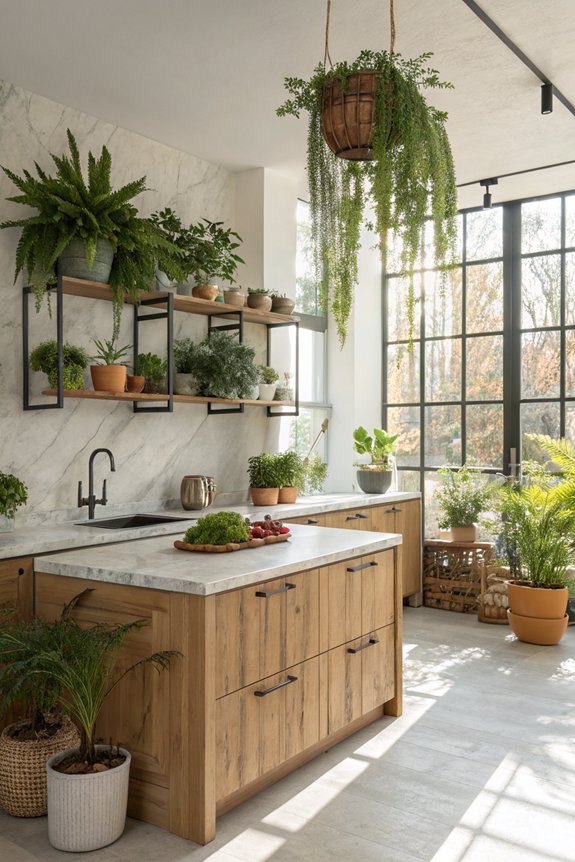 indoor plants enhance kitchens