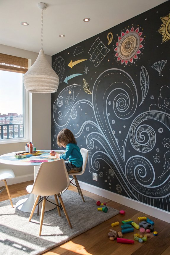 interactive chalkboard mural design