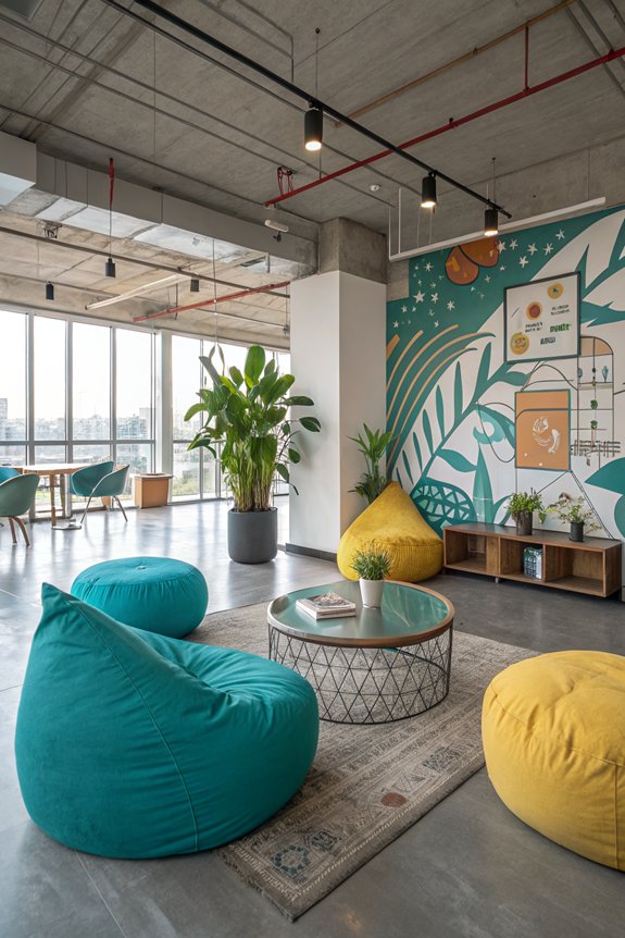 inviting break areas enhance creativity