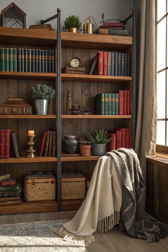 layer books for visual interest