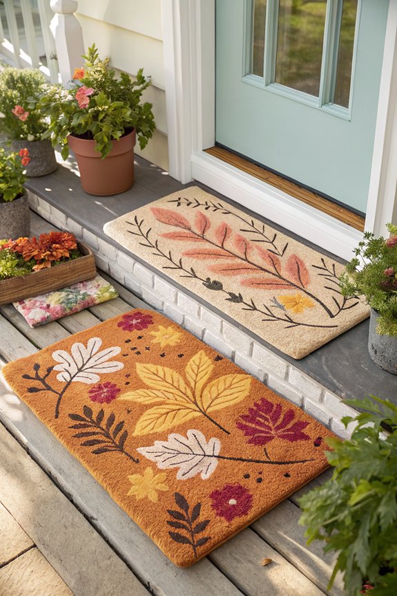 layered door mat styling