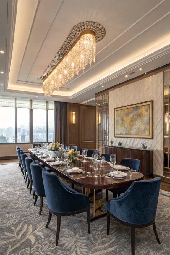 luxury dining room seating