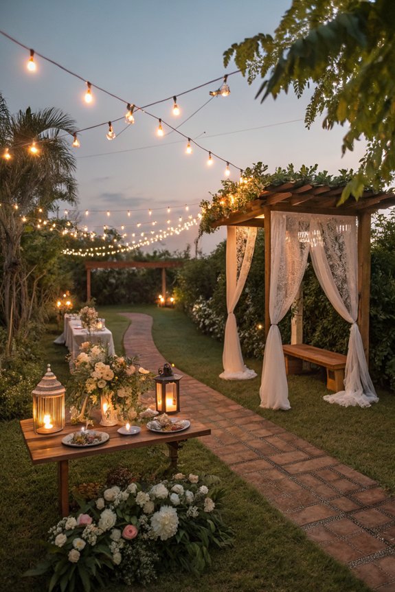 magical backyard romantic ambiance