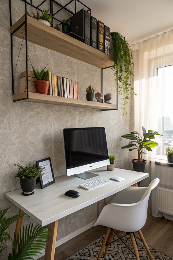 maximize space with shelves