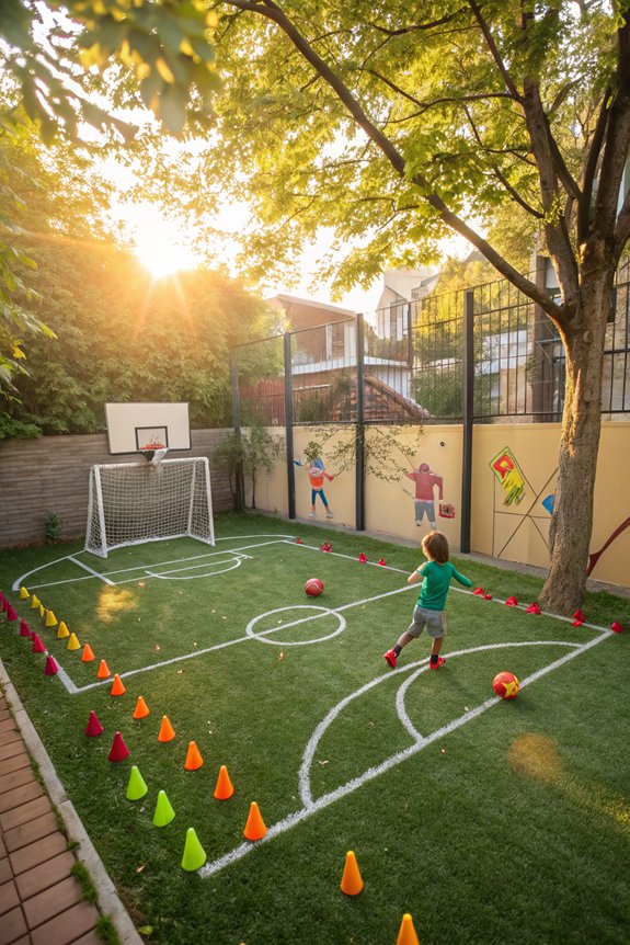 mini sports field setup