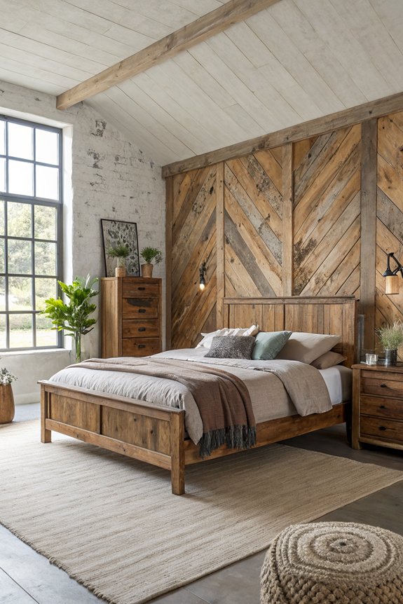 natural wood bedroom accents