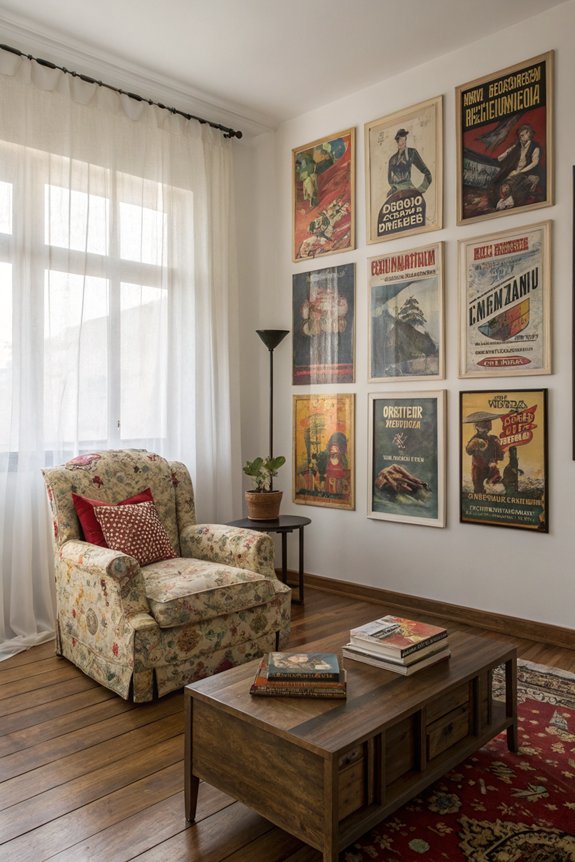 nostalgic vintage poster decor