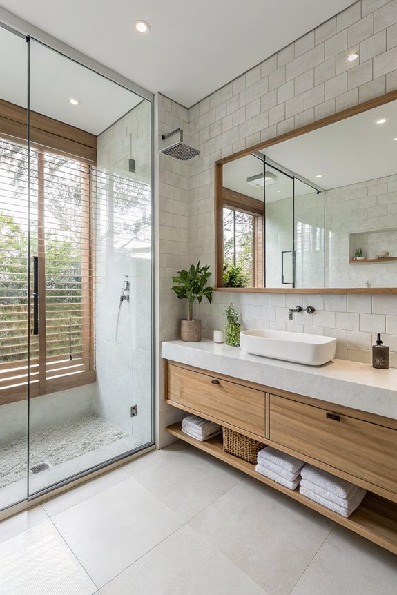 open bright spacious bathrooms