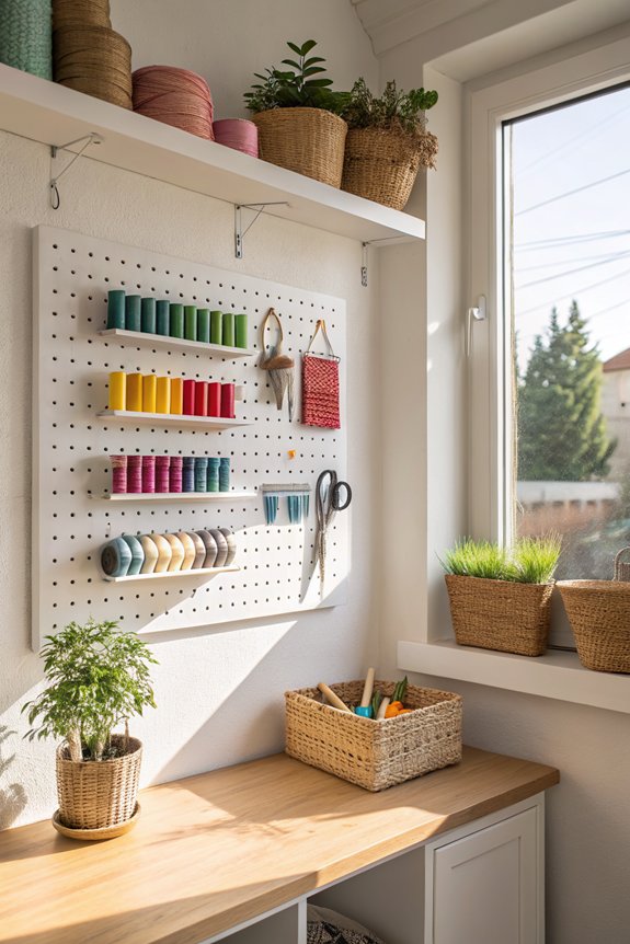 organized laundry tool storage