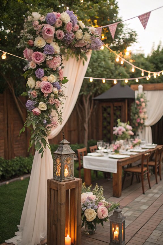 personalized backyard wedding colors