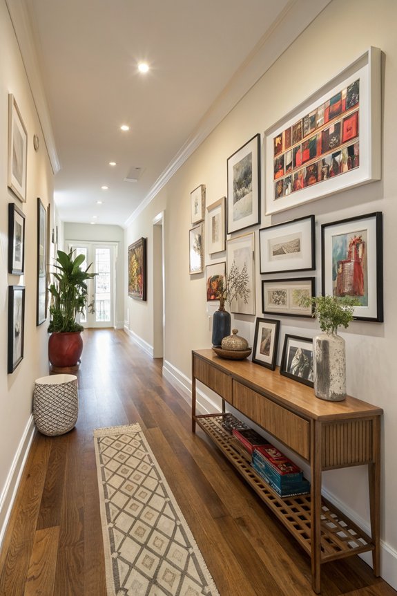 personalized hallway art display