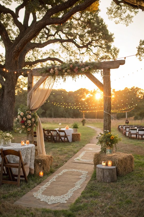 rustic backyard wedding bliss