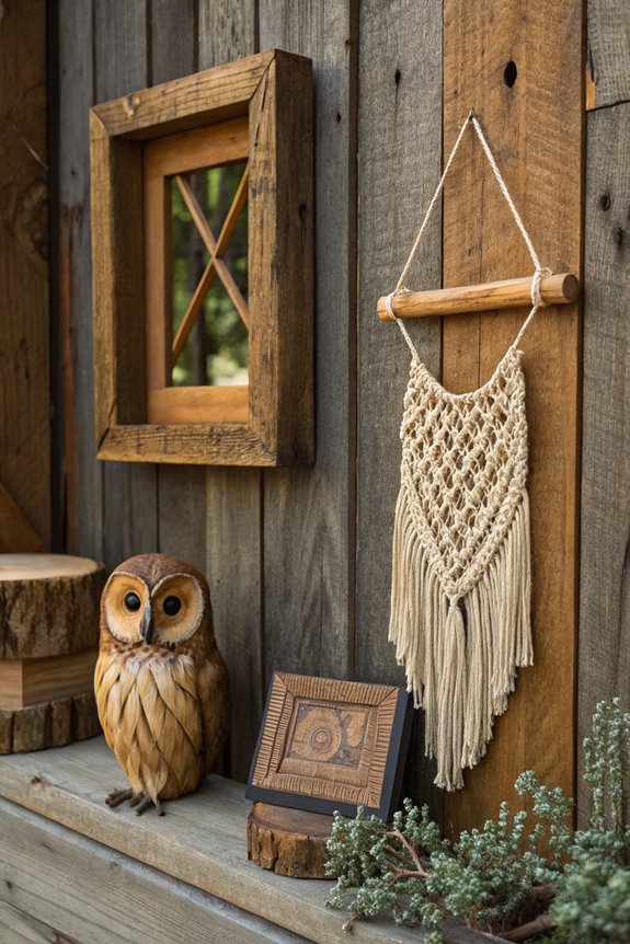 rustic charm through wooden decor