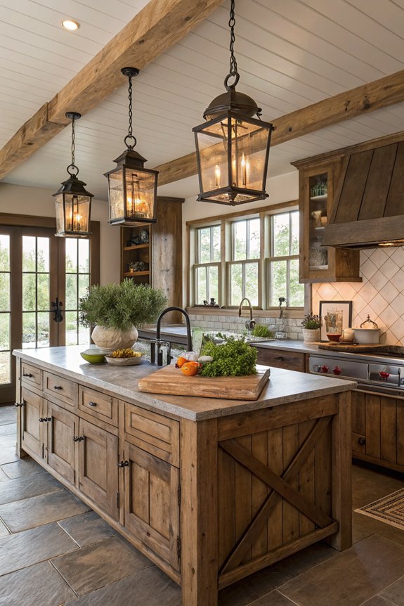 rustic lanterns create warmth