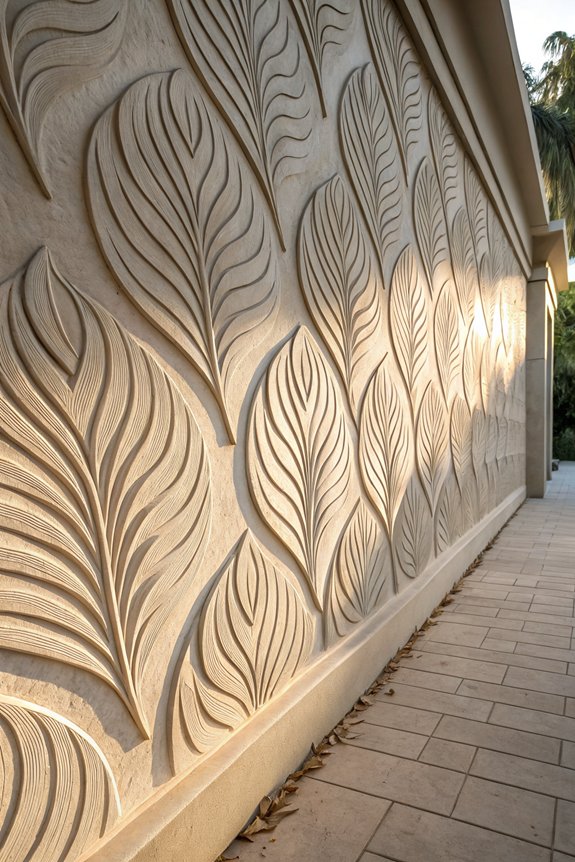 sculptural reliefs for depth