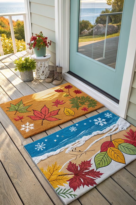 seasonal themed door mats