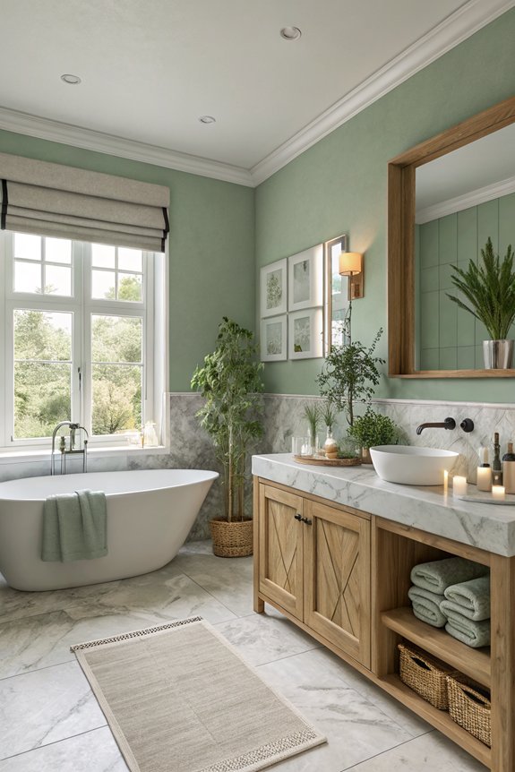 serene bathroom design elements